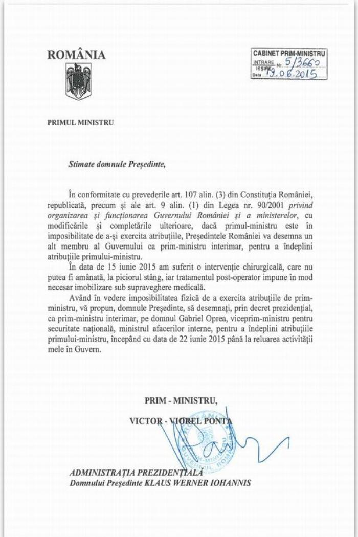 Victor Ponta se autosuspendă! Oprea, prim ministru interimar