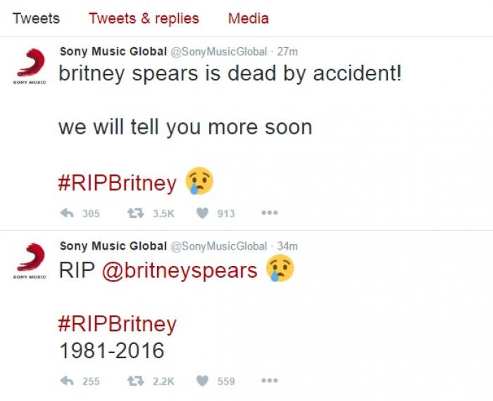 Furtună pe Internet: Moartea lui Britney Spears, anunțată pe un cont oficial de Twitter. Lovitură a hackerilor?
