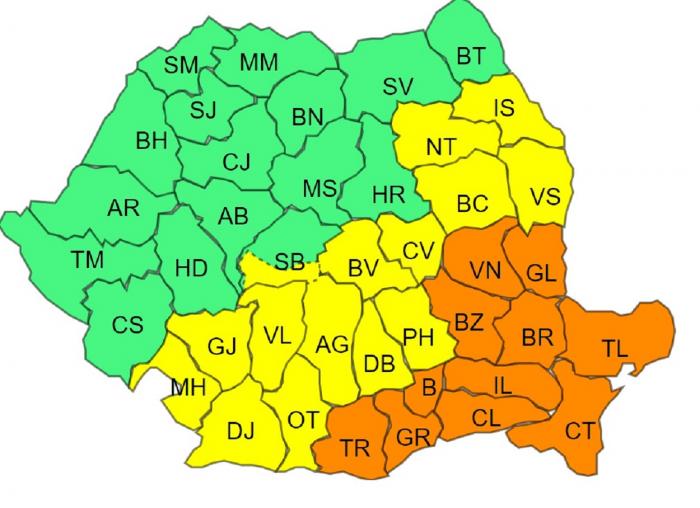 COD PORTOCALIU de viscol în Bucureşti şi 11 judeţe, cod galben în alte 15. Meteorologii ar putea emite vineri COD ROŞU