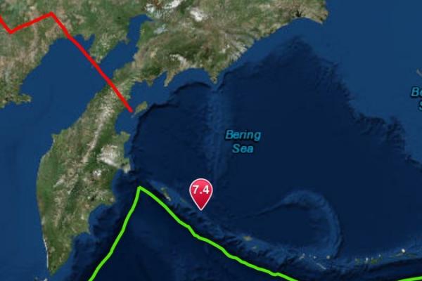 Cutremur violent de 7,8 în largul Mării Bering. A fost emisă ALERTĂ DE TSUNAMI