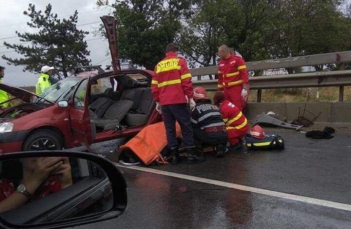 Intervenţie extrem de complicată la un accident, în Constanţa, pentru salvarea unui şofer supraponderal
