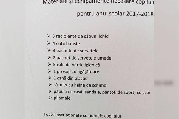 Cerere INCREDIBILĂ la o şcoală! Părinţii, OBLIGAŢI să aducă HÂRTIE IGIENICĂ inscripţionată cu numele copilului!