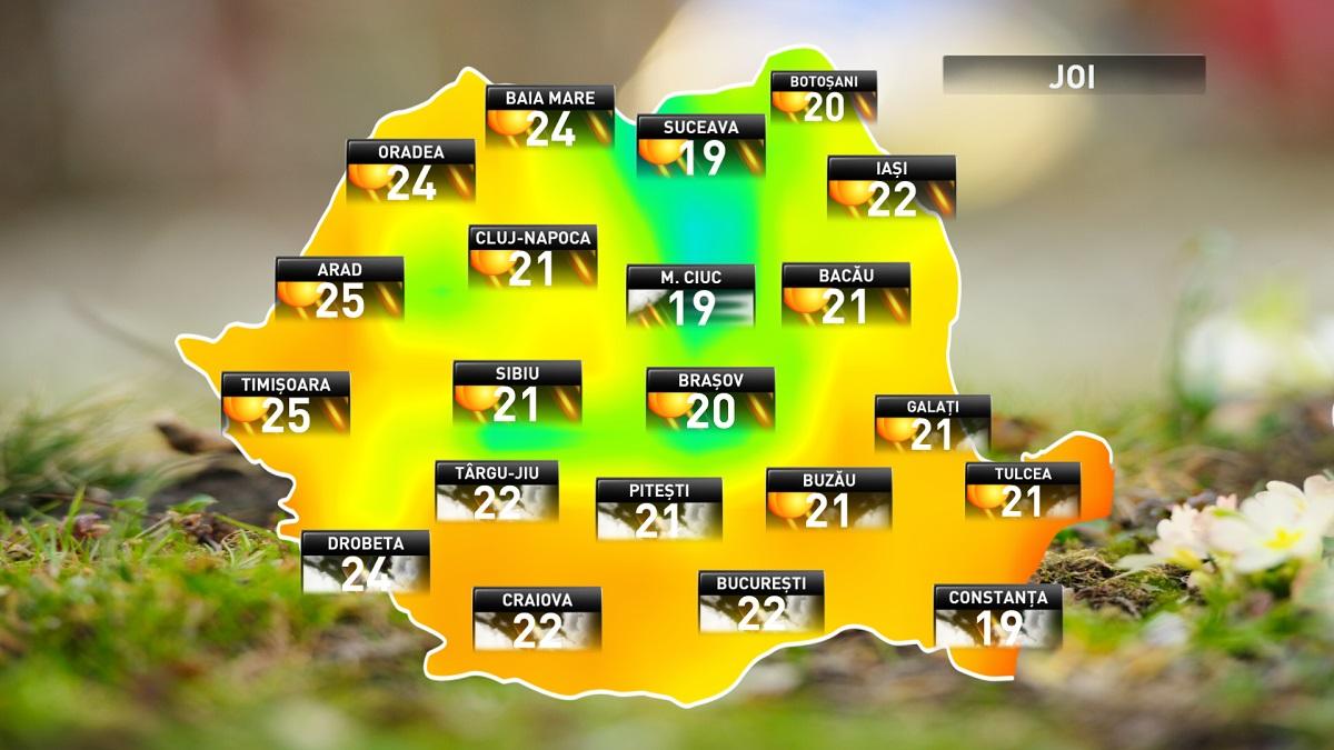Prognoza meteo pentru joi, 11 octombrie 2018