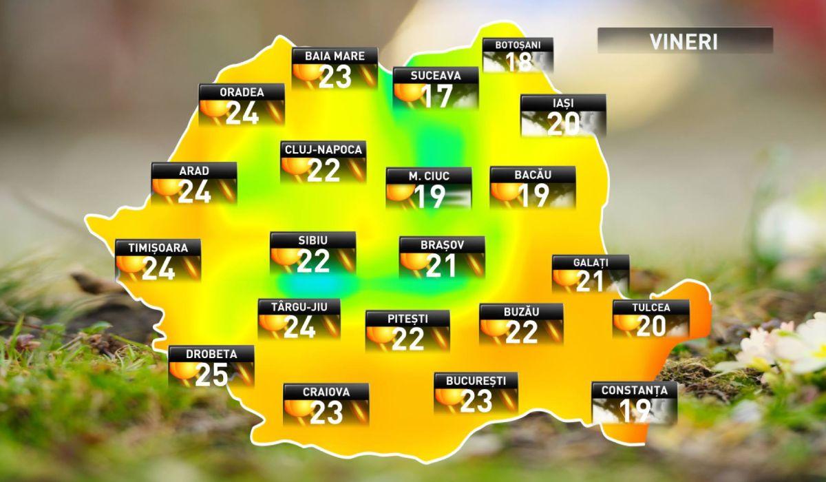 Vremea 12 octombrie 2018. Temperaturi neobişnuite în mare parte din ţară