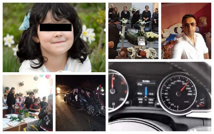 Lacrimi şi durere nemărginită la înmormântarea micuţei Teodora. Copila a murit din cauza unui tânăr care la 200km/h făcea Live pe Facebook