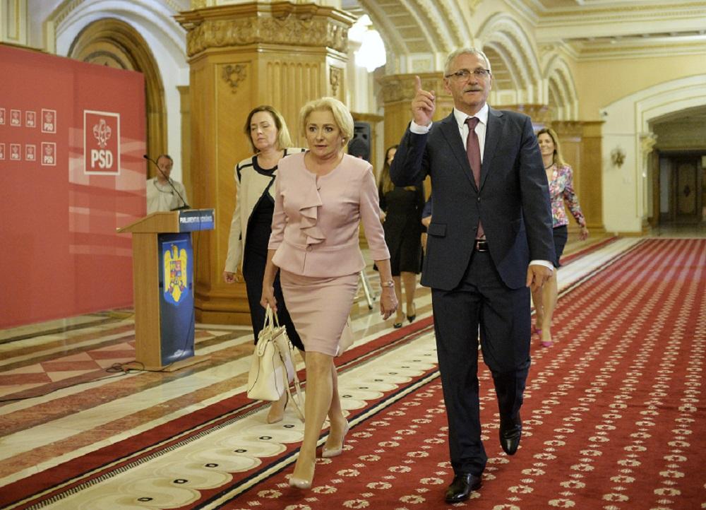 Premierul Viorica Dancila şi preşedintele PSD Liviu Dragnea