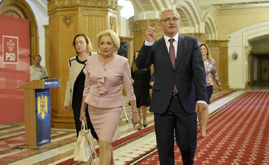 Premierul Viorica Dancila şi preşedintele PSD Liviu Dragnea