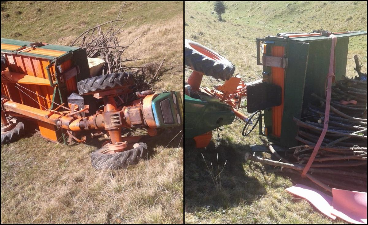 Un tânăr de 31 de ani a murit strivit de remorca plină cu lemne. Scene şocante într-o comună din Braşov