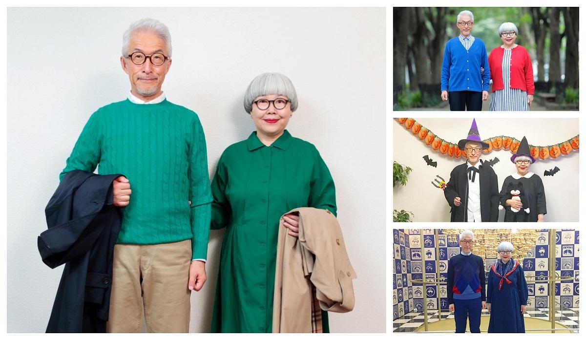 Cuplul e casatorit de aproape 40 de ani si poarta haine asortate