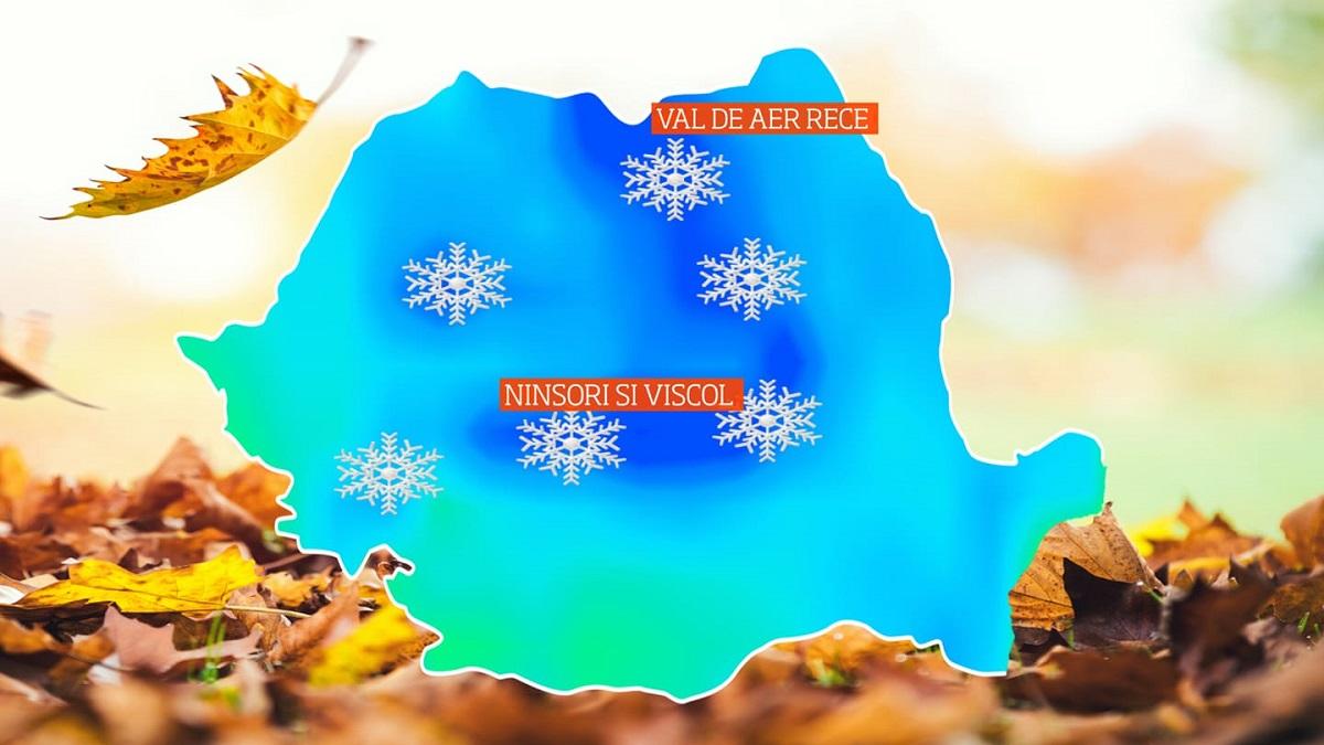 Prognoza meteo pentru vineri, 16 noiembrie 2018