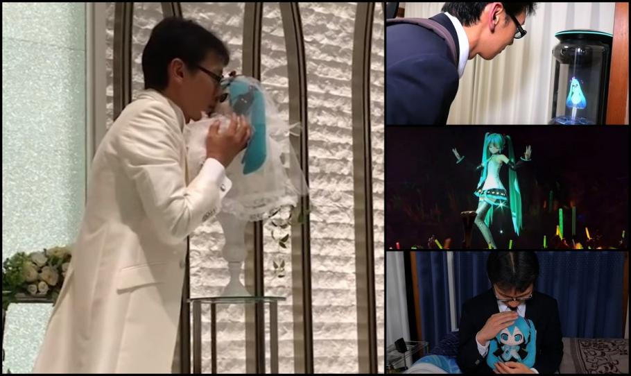 Nuntă de 15.000 de euro între un japonez și o hologramă Hatsune Miku e o cântăreață virtuală, celebră în Japonia