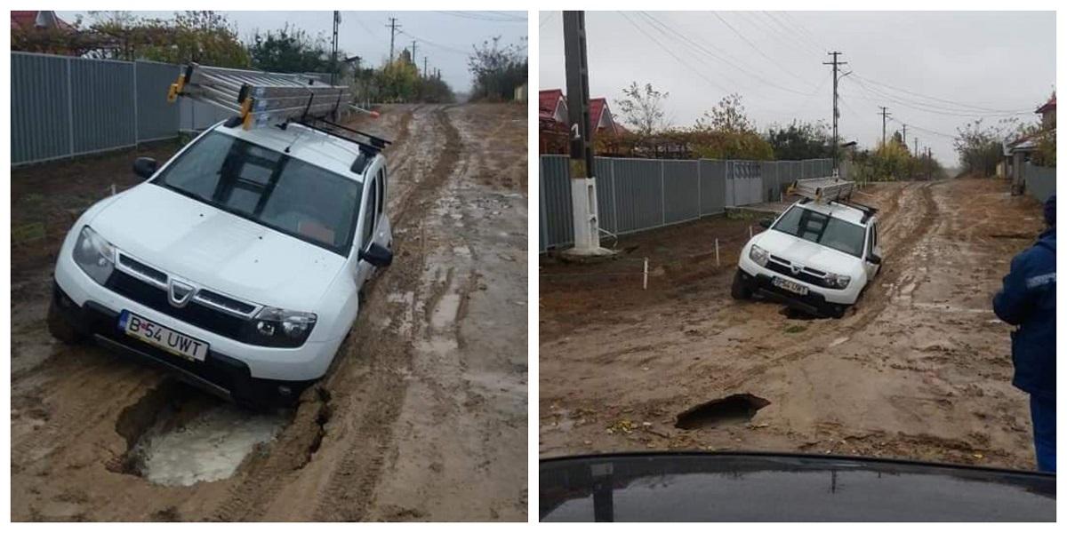 Drumurile din comuna Tuluceşti din Galaţi s-au surpat după lucrările la sistemul de canalizare