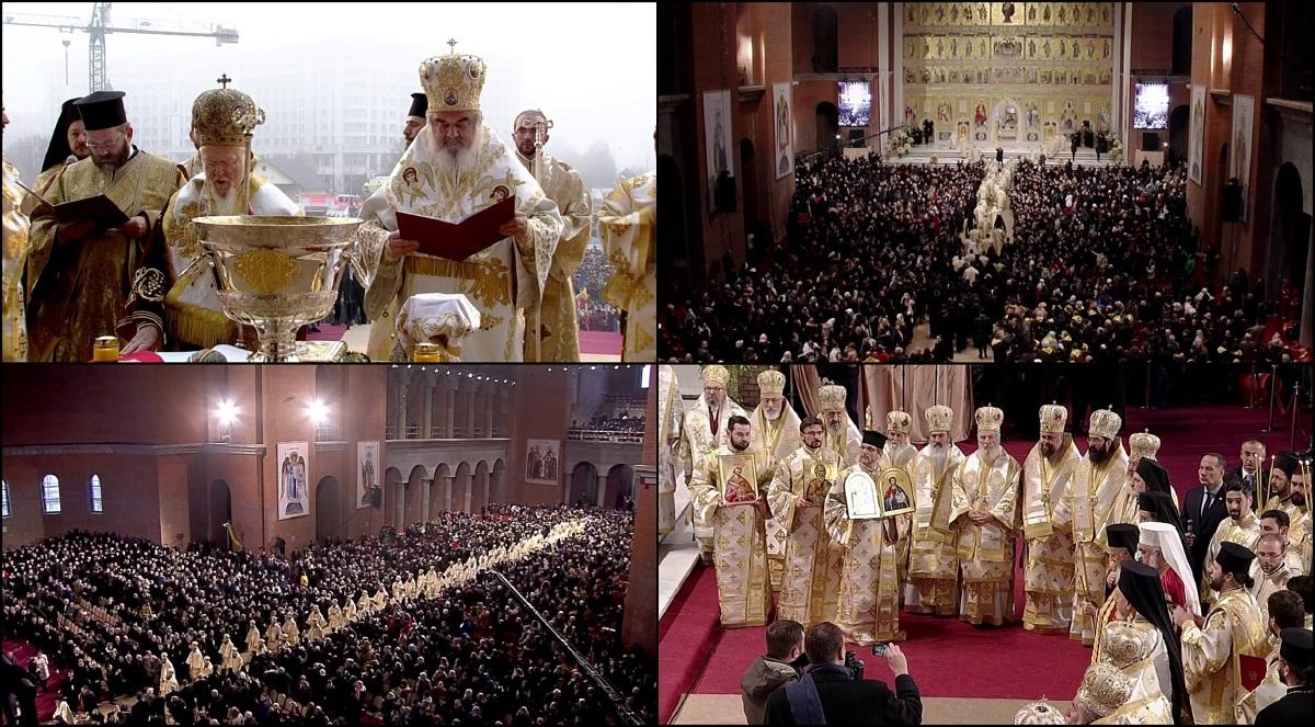 Slujba Acatistului Sfintei Mari Muceniţe Ecaterina a început, duminică, la ora 8.00, în Catedrala Naţională