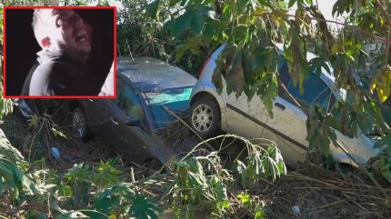 Tatăl familiei plânge la locul tragediei