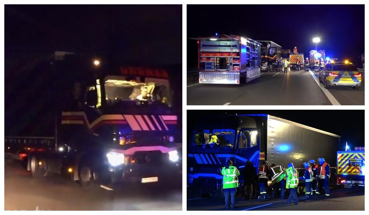Un şofer de TIR a condus 21 de km cu viteză, pe contrasens, pe autostradă, în Germania