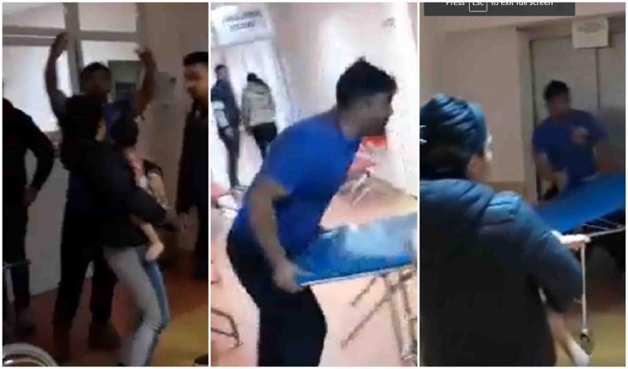 Spitalul din Văleni de Munte Imagini de la scandalul de la camera de gardă a Spitalului din Văleni de Munte