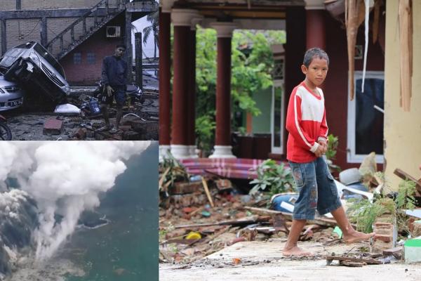 Tsunami în Indonezia,provocat de erupţia unui vulcan