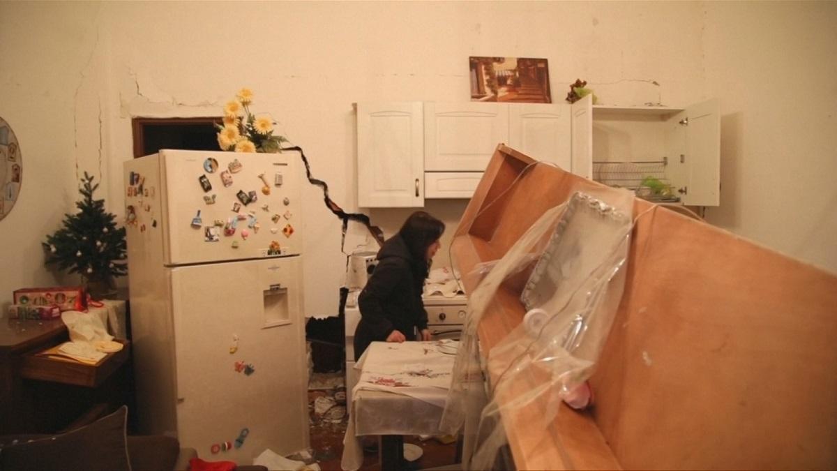 Clădiri afectate, în urma cutremurului din Sicilia