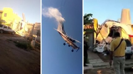 Momentul prăbuşirii avionului Cessna în Mexic