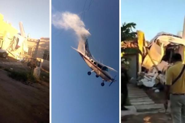 Momentul prăbuşirii avionului Cessna în Mexic