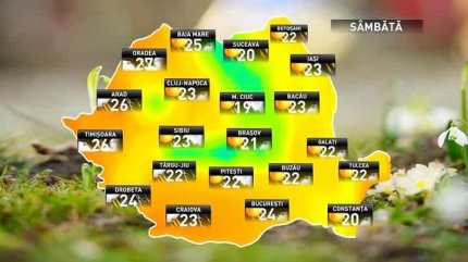 Prognoza meteo pe 12 mai 2018