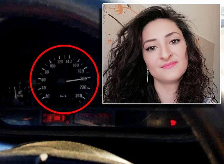 Adelina a surprins momentul în care conducea cu peste 200 de km/h pe autostradă