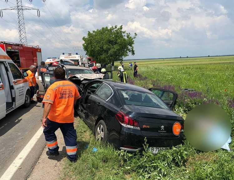 Accident cu victime în Dâmboviţa. Două maşini s-au ciocnit la Ilfoveni