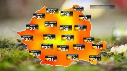 Prognoza meteo pentru marţi, 29 mai 2018