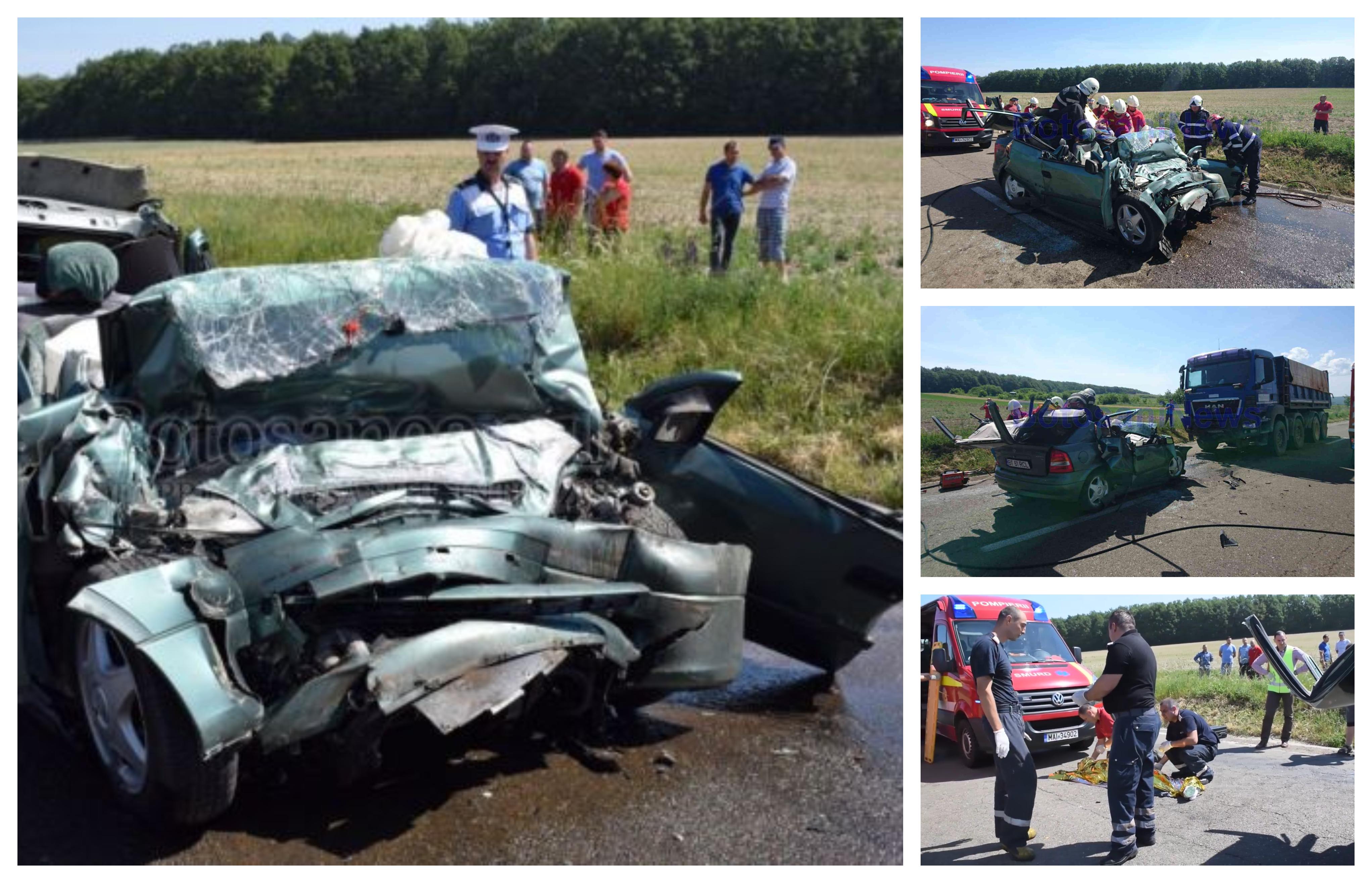 Familia şoferului care s-a lovit intenţionat de camion se afla în maşina din spate şi au văzut toţi cum Liviu se duce spre moarte (Video)