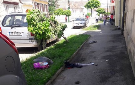 Un şofer de 19 ani care circula cu viteză prin oraş a strivit de un zid o fetiţă de 8 ani, care se juca, la Cisnădie