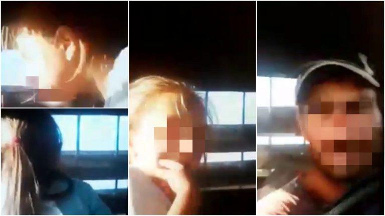 Fetiță de 6 ani din Arad, filmată conducând o camionetă pe câmp. Tatăl, aflat în dreapta, transmite grozăvia live, pe Facebook