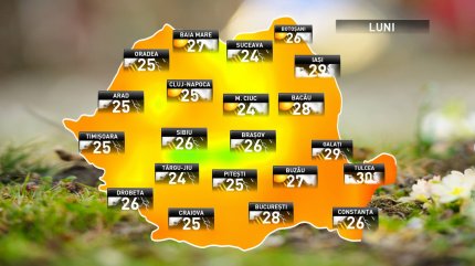 Prognoza meteo pentru luni, 18 iunie