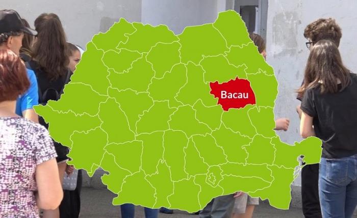 Harta judeţului Bacău cu rezultatele la Evaluarea Naţională 2018