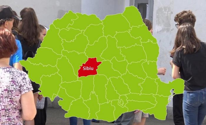 Harta judeţului Sibiu cu rezultatele la Evaluarea Naţională 2018