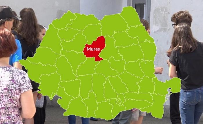 Harta judeţului Mureș cu rezultatele la Evaluarea Naţională 2018