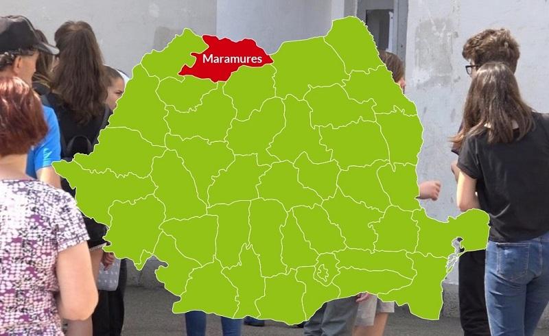 Harta judeţului Maramureș cu rezultatele la Evaluarea Naţională 2018