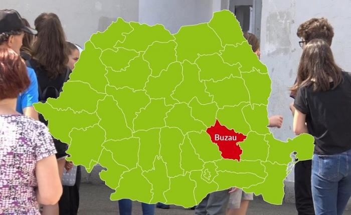 Harta judeţului Buzău cu rezultatele la Evaluarea Naţională 2018