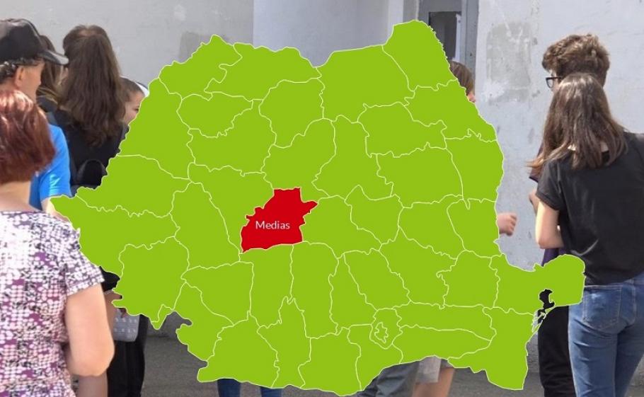 Hartă Mediaș, județul SIbiu Hartă cu rezultatele la Evaluare Națională în Mediaș, Județul Sibiu
