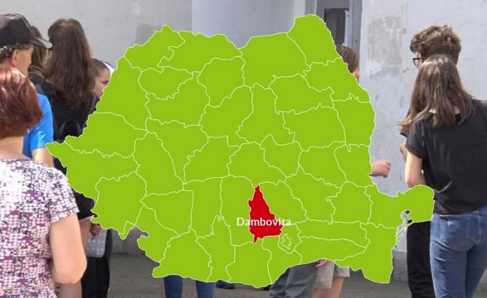 Harta judeţului Dâmbovița cu rezultatele la Evaluarea Naţională 2018