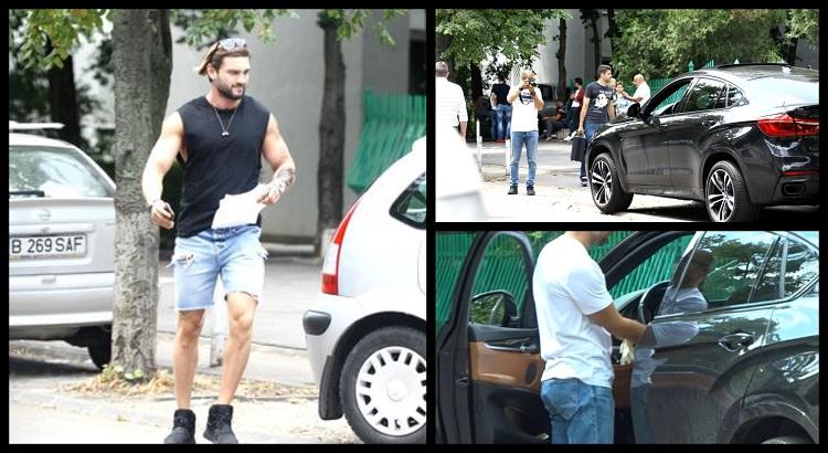 Dorian Popa a ajuns la Poliție, după ce mașina sa, un BMW X6, a fost vandalizată