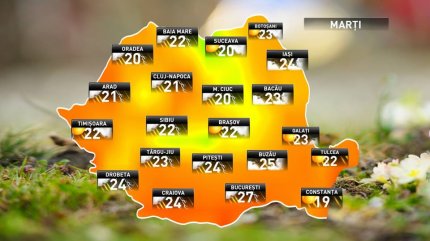 Prognoza meteo pentru ziua de marţi, 26 iunie