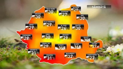 Prognoza meteo pentru sâmbătă, 9 iunie