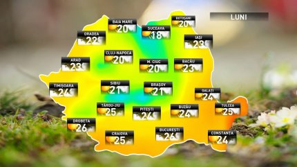 Prognoza meteo pentru luni, 2 iulie