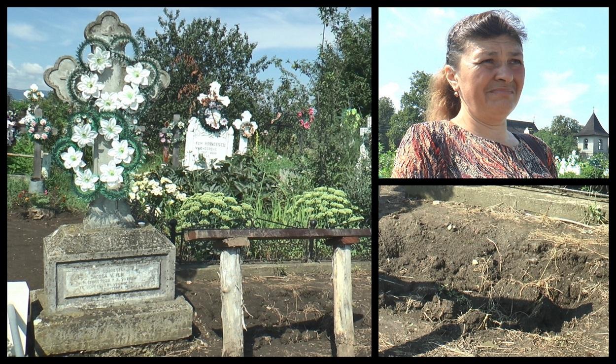 O femeie dintr-o comună suceveană a reclamat la poliţie că o cruce din beton, grea de aproape jumătate de tonă, a soacrei ei, a dispărut din cimitir