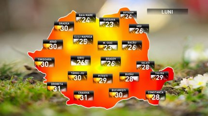 Prognoza meteo pentru luni, 16 iulie