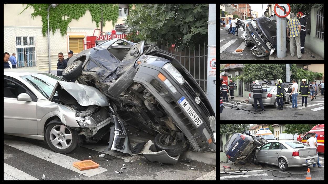 Impact violent într-o intersecţie din Drobeta Turnu Severin