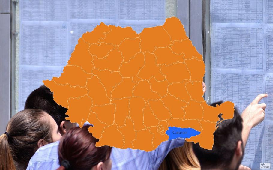 Harta rezultatele Bac 2018 Calarasi Harta cu rezultatele la Bac 2018 în Calarasi