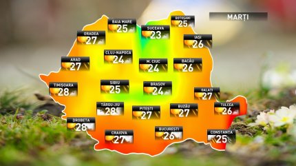 Prognoza meteo pentru marţi, 3 iulie