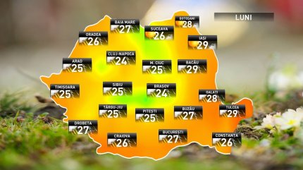 Prognoza meteo pentru luni, 23 iulie