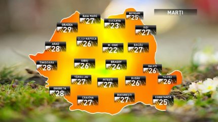 Prognoza meteo pentru marţi, 24 iulie